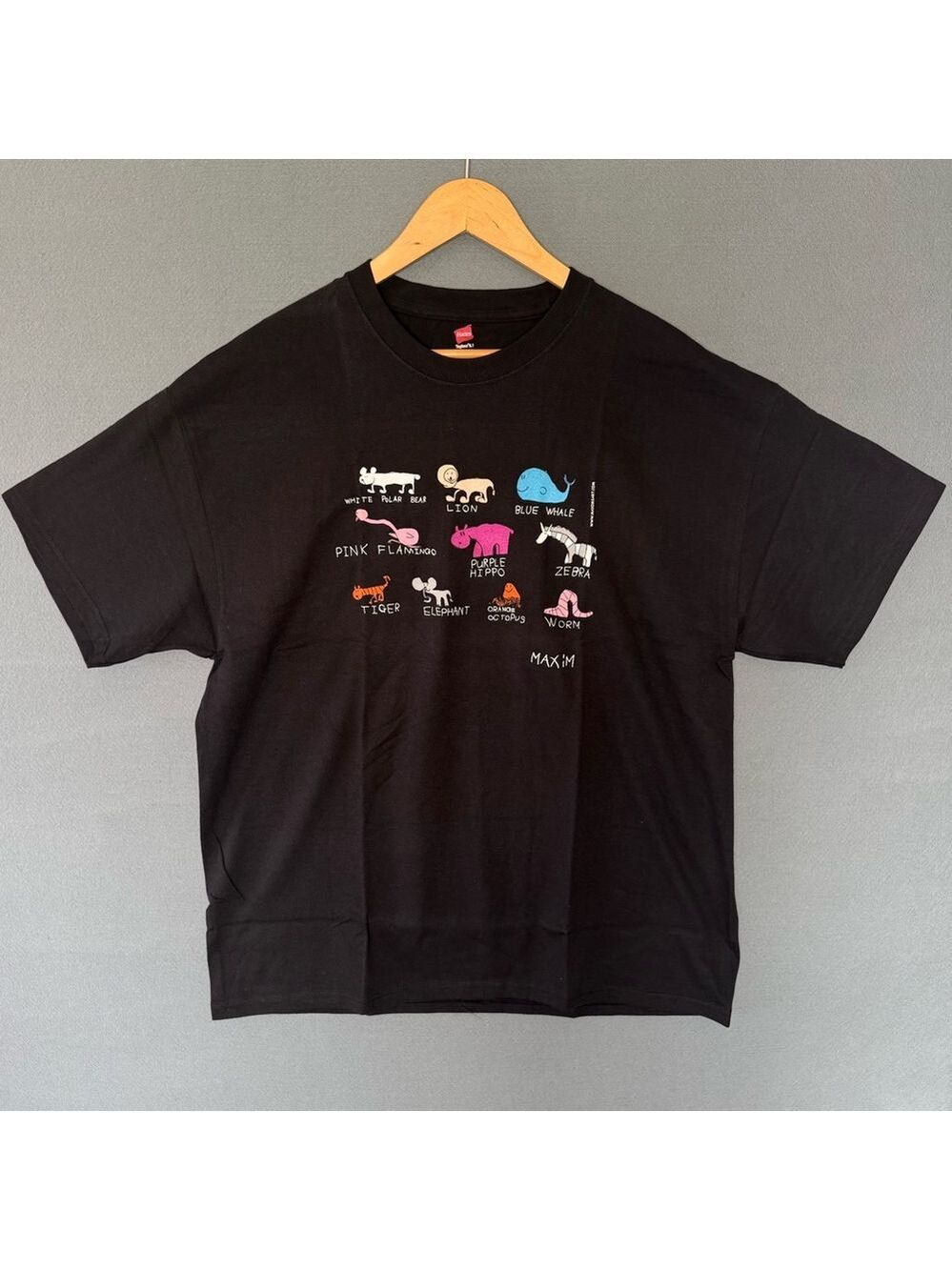 Men T-shirt Animal Black Tee